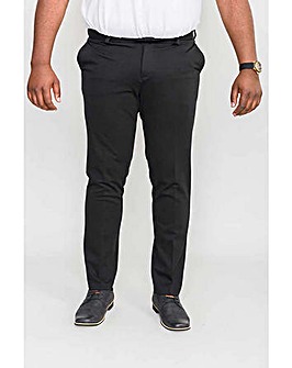 D555 YARMOUTH Four Way Stretch Black Trouser With Flexible Waistband