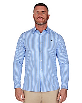 Raging Bull Classic Long Sleeve Stripe Shirt Mid Blue