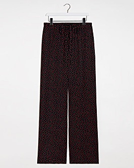 Red Wrap Wide Leg Trousers Regular