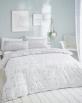 Catherine Lansfield Peace and Yoga Cotton Blend Duvet Cover Set