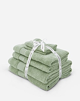 Catherine Lansfield Anti Bacterial 6 Piece Towel Bale Sage