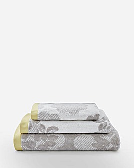 Cath Kidston Freston Rose Pure Cotton Towels - Grey