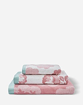 Cath Kidston Freston Rose Pure Cotton Towels - Pink