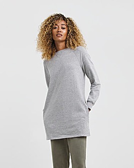 Grey Marl Long Sleeve Basics Sweat Tunic