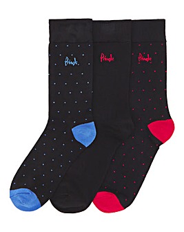 Pringle Mens Will Dots Bamboo Socks Pack of 3