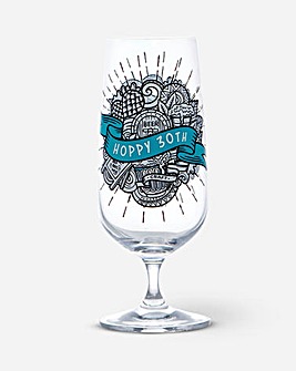 Hoppy 30th Craft Beer Glass