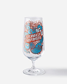Eternally Hoptimistic Craft Beer Glass