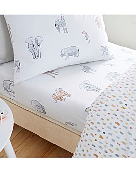 Zoo Animals Single Fitted Sheet