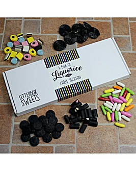 Personalised Liquorice Letterbox Sweets