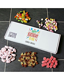 Personalised Happy Birthday Letterbox Sweets