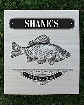 Personalised Fishing Gear Wooden Box
