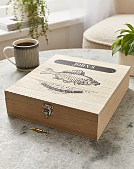 Personalised Fishing Gear Wooden Box