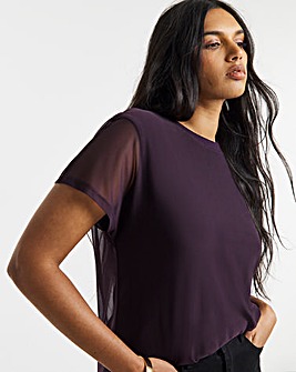 Blackcurrant Mesh Tank Top