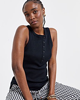 Simply Be Black Henley Vest