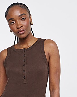Simply Be Milk Choc Henley Vest