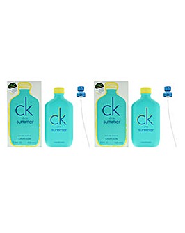Calvin Klein CK One Summer 2020 Eau De Toilette x 2 - For Women  Men