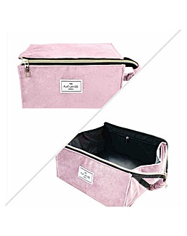 The Flat Lay Co. Makeup Box Bag - Pink Velvet