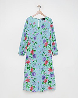 Lovedrobe Tropical Print Midi Dress