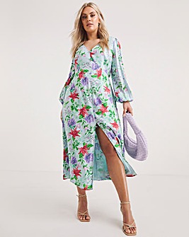 Lovedrobe Tropical Print Midi Dress