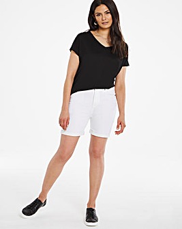 24/7 White Denim Shorts made with Organic Cotton
