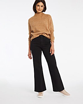 24/7 Black Wide Leg Jeans made with Organic Cotton