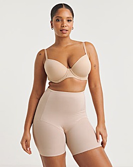 Naomi&Nicole Unbelievable Comfort Firm Control Waistline Bike Pant Beige