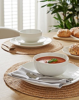 White Porcelain Essentials 12 Piece Dinner Set