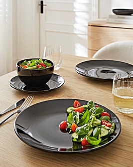 Black Essentials 12 Piece Dinner Set
