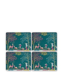 Sara Miller Woodland Tales Set of 4 Placemats