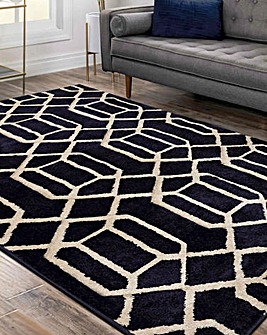 Newport Lattice Geometric Rug