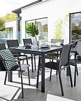 Oslo 6 Seater Dining Set with Extendable Table