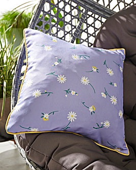 Outdoor Lilac Daisy Cushion