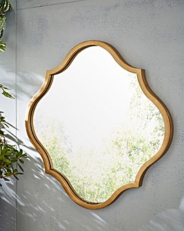 Ornate Gold Outdoor Mirror