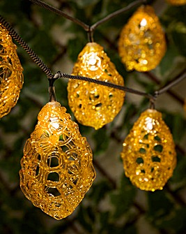 Rattan Solar String Lights