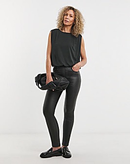 Black Coated Bella Slim Leg Jeggings