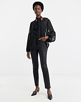 Black Coated Bella Slim Leg Jeggings