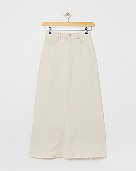 Ecru A Line Maxi Skirt