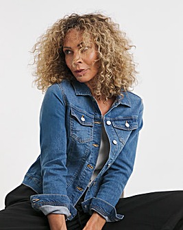 Mid Blue Western Denim Jacket