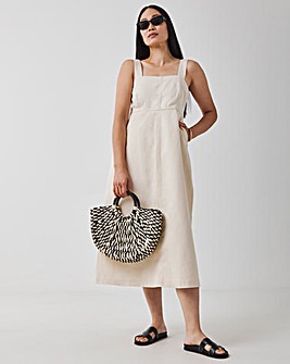 Ecru Apron Midi Dress