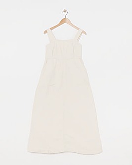 Ecru Apron Midi Dress