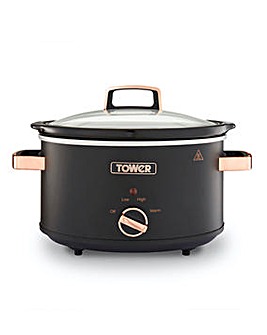 Tower Cavaletto 3.5litre Black and Rose Gold Slow Cooker