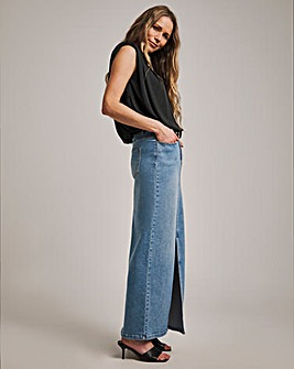 Anthology Light Blue Denim Maxi Skirt