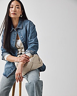 Mid Blue Oversized Denim Shacket