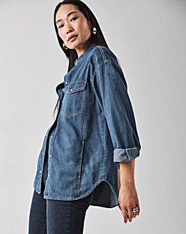 Light Blue Super Soft Oversized Denim Shirt