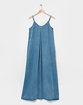 Blue Strappy Trapeze Maxi Dress