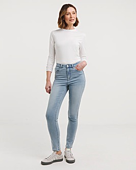 Light Blue High Waist Super Soft Slim Leg Jean