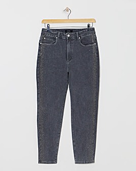 Diamante Grey Slim Leg Jeans