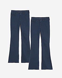 2 Pack Indigo/Indigo Bootcut Jeggings