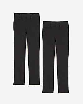2 Pack Black/Black Slim Leg Jeggings