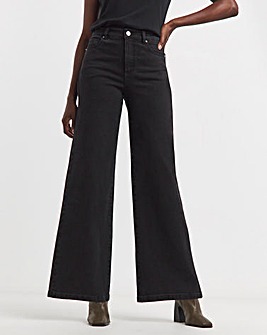 Magisculpt Washed Black Wide Leg Jeans